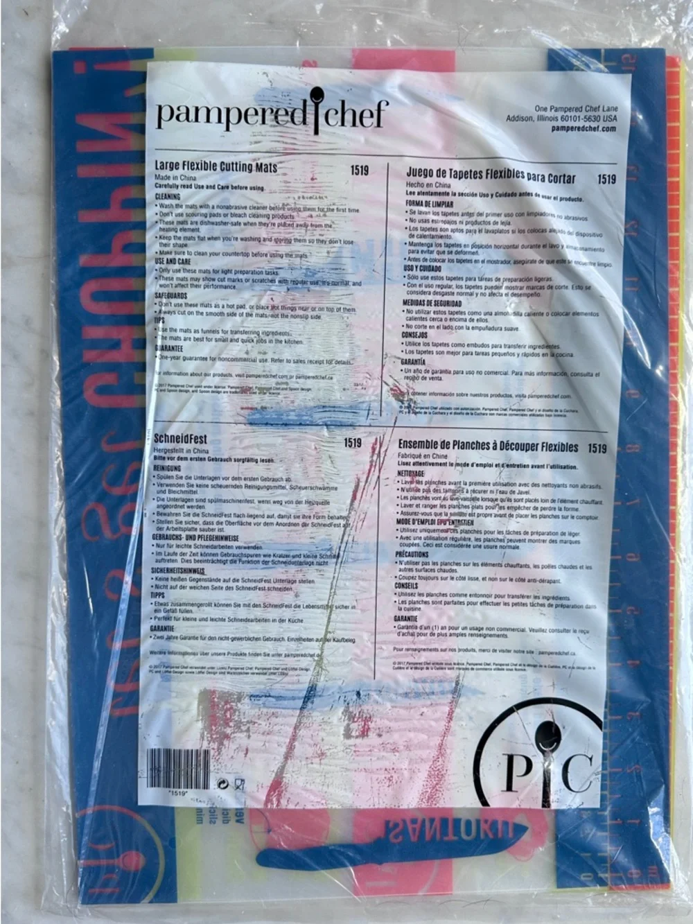 Pampered Chef Flexible Cutting Mats Set NEW IN PACKAGING - Picture 3 of 3